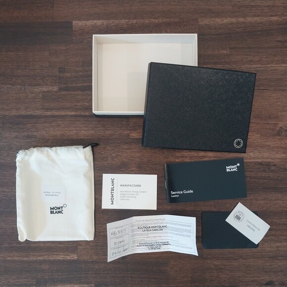 Montblanc Wallet Storage Box Case and Dust Pouch Bag for Wallet Leather Goods - Picture 1 of 5